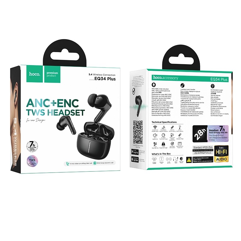 HOCO EQ34 Plus Rima TWS ANC Bluetooth Earbuds