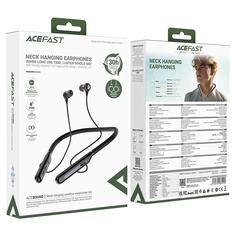 ACEFAST N5 Premium Wireless Neckband Earphones